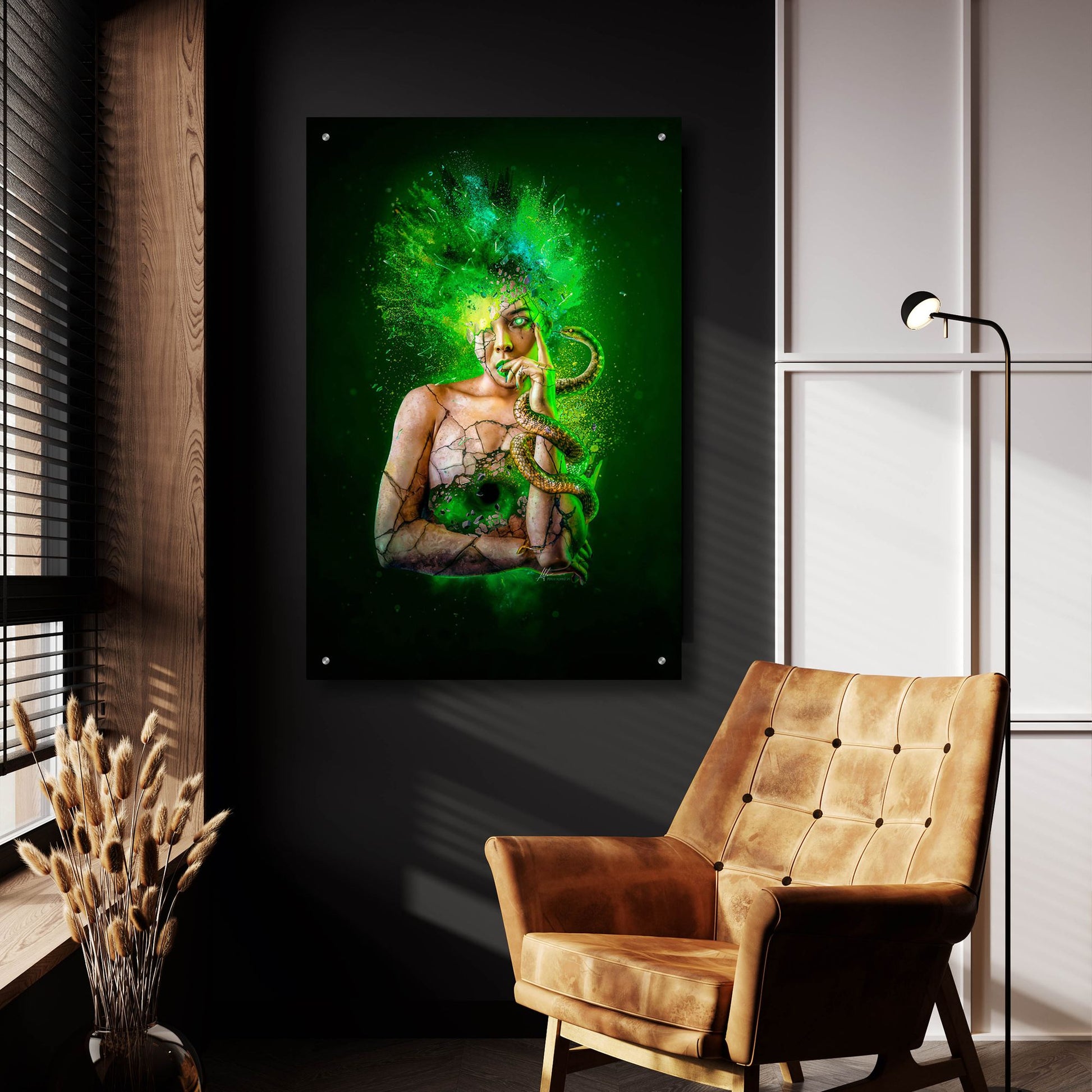 Epic Art 'Envy - Paradise Lost Seven Deadly Sins' by Mario Sanchez Nevado Acrylic Glass Wall Art,24x36