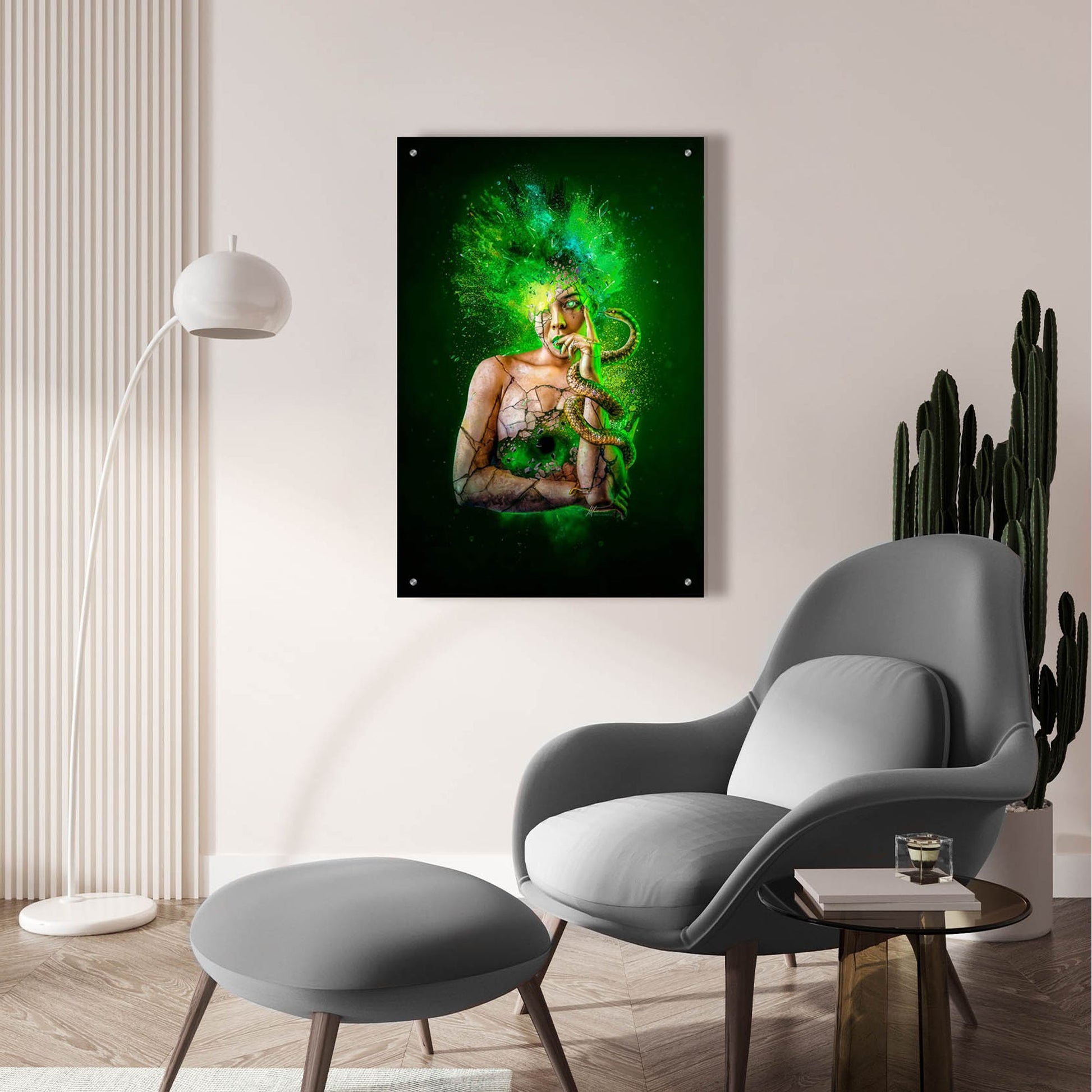 Epic Art 'Envy - Paradise Lost Seven Deadly Sins' by Mario Sanchez Nevado Acrylic Glass Wall Art,24x36