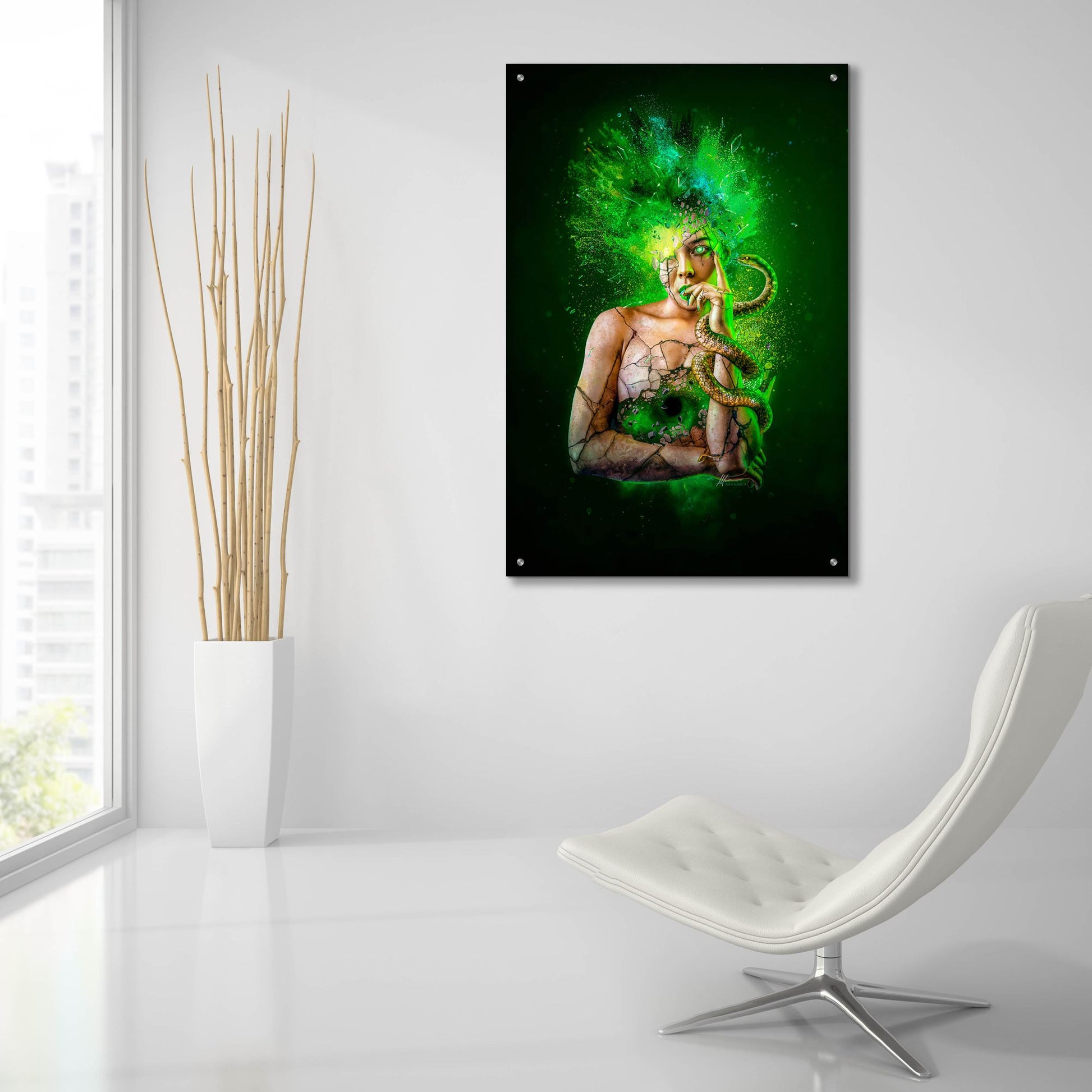 Epic Art 'Envy - Paradise Lost Seven Deadly Sins' by Mario Sanchez Nevado Acrylic Glass Wall Art,24x36