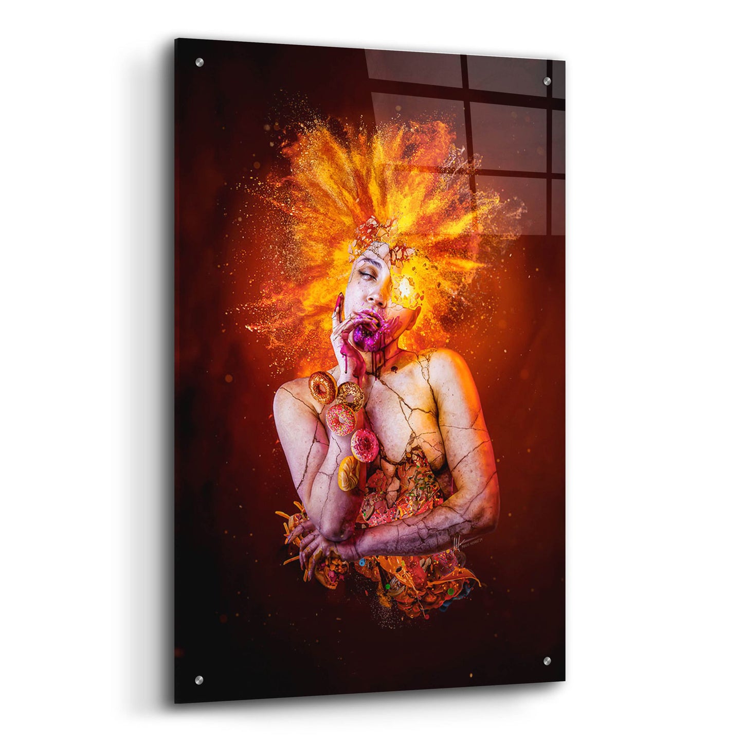 Epic Art 'Gluttony - Paradise Lost Seven Deadly Sins' by Mario Sanchez Nevado Acrylic Glass Wall Art,24x36