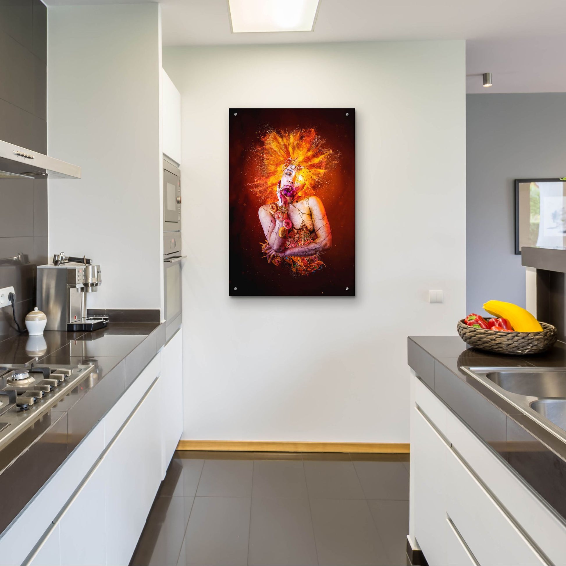 Epic Art 'Gluttony - Paradise Lost Seven Deadly Sins' by Mario Sanchez Nevado Acrylic Glass Wall Art,24x36