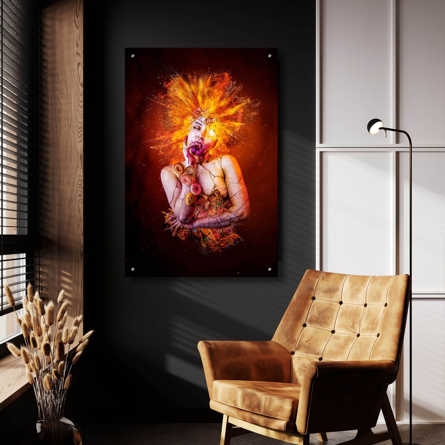 Epic Art 'Gluttony - Paradise Lost Seven Deadly Sins' by Mario Sanchez Nevado Acrylic Glass Wall Art,24x36