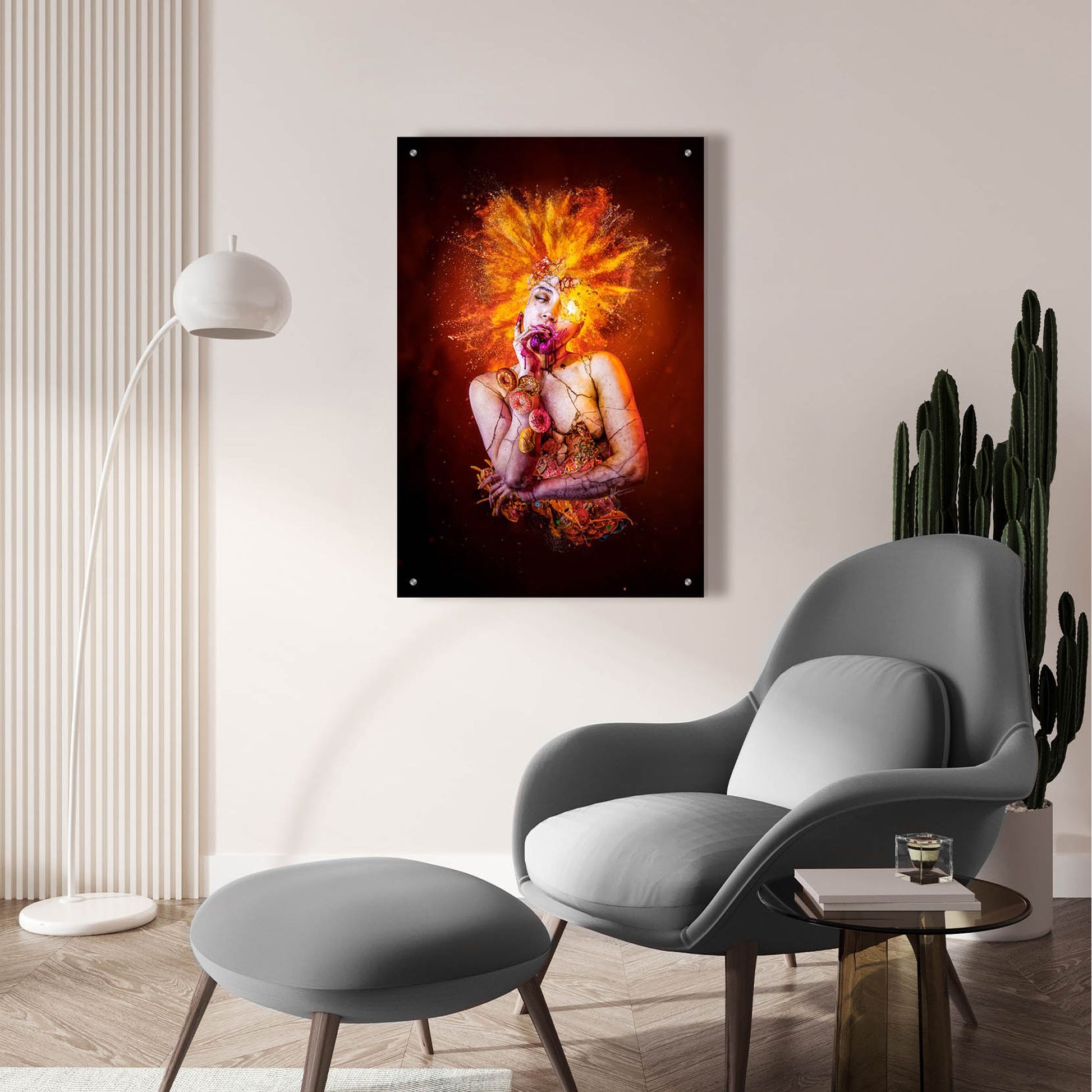 Epic Art 'Gluttony - Paradise Lost Seven Deadly Sins' by Mario Sanchez Nevado Acrylic Glass Wall Art,24x36