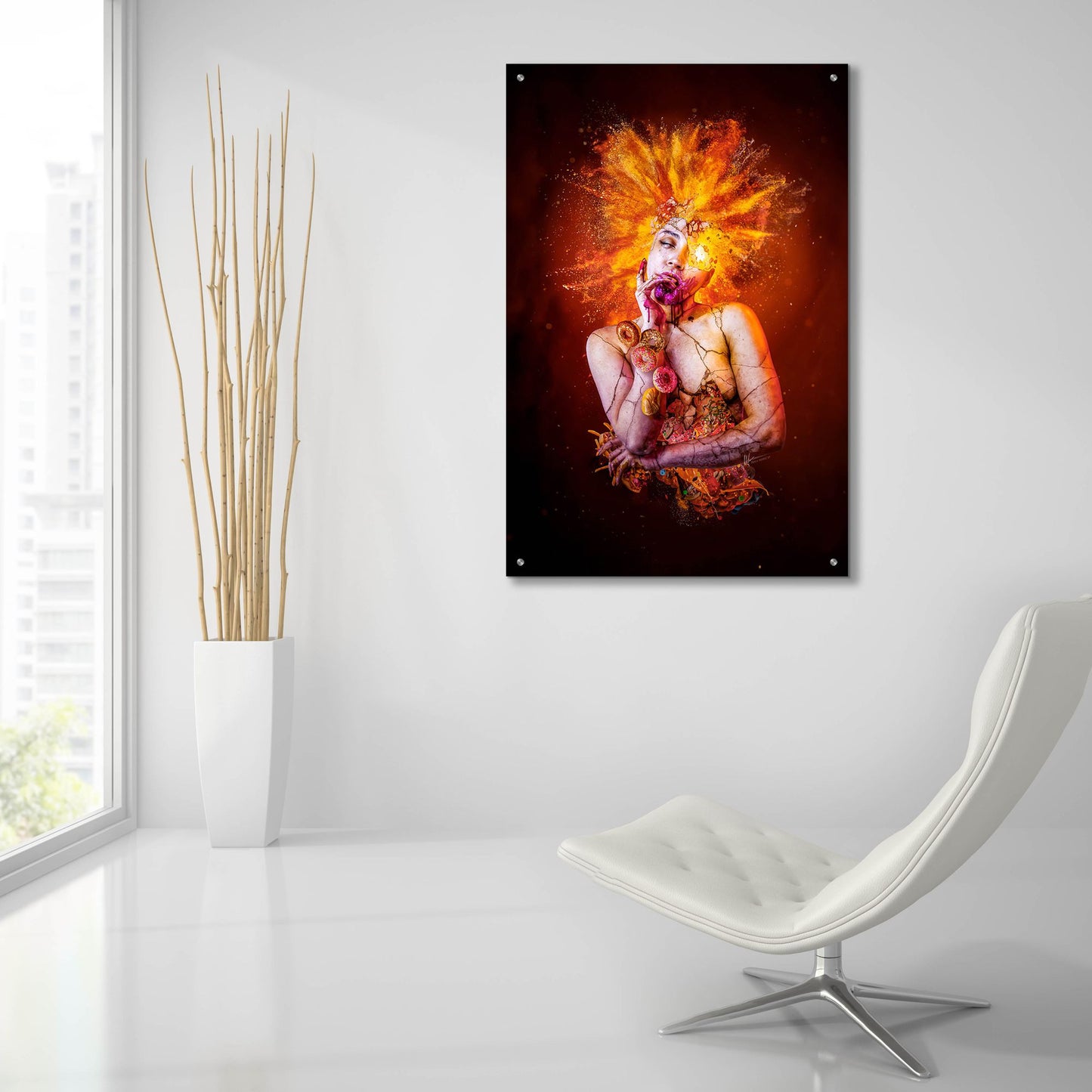 Epic Art 'Gluttony - Paradise Lost Seven Deadly Sins' by Mario Sanchez Nevado Acrylic Glass Wall Art,24x36