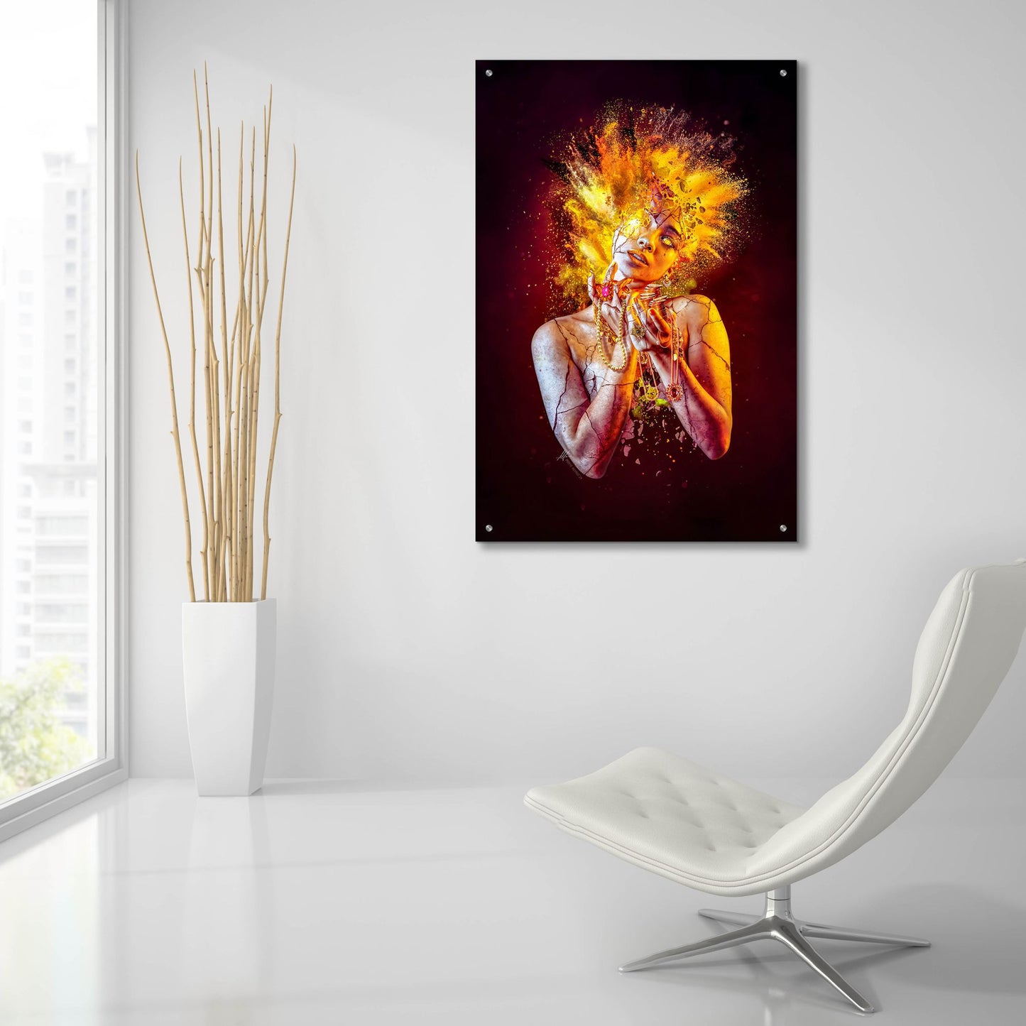 Epic Art 'Greed - Paradise Lost Seven Deadly Sins' by Mario Sanchez Nevado Acrylic Glass Wall Art,24x36