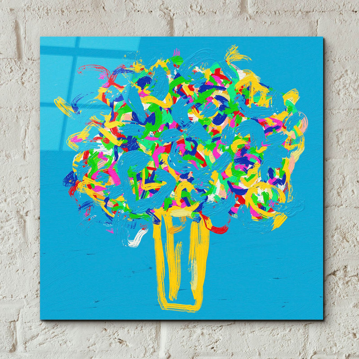 Spring Flowers by Cesare Bellassai - 12x12 acrylic wall art in a room