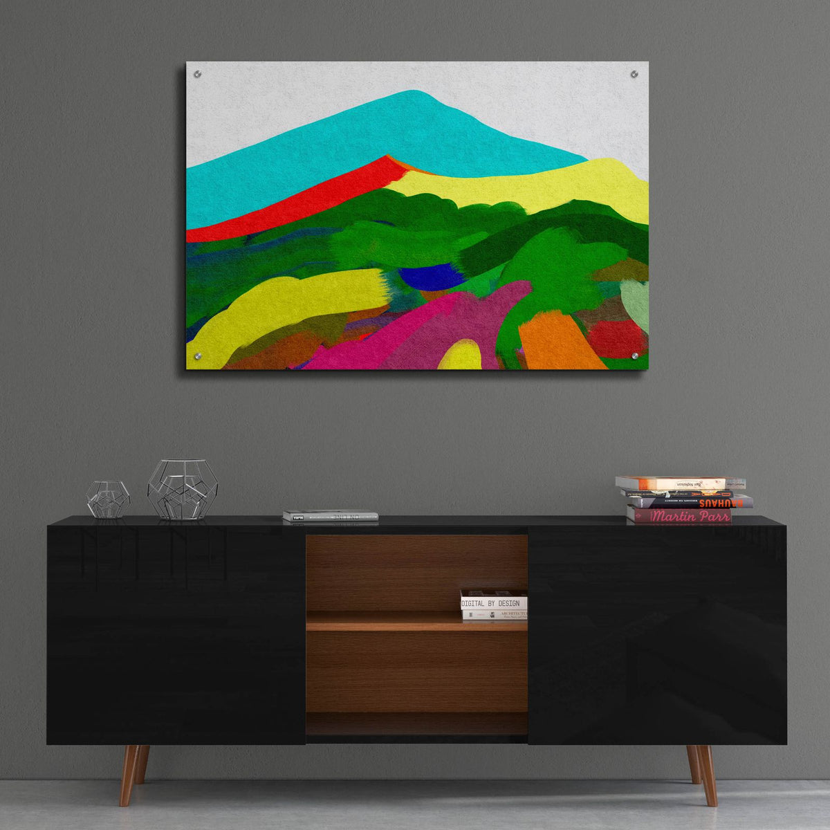 Sicilian Mountain by Cesare Bellassai - 36x24 acrylic wall art in a room