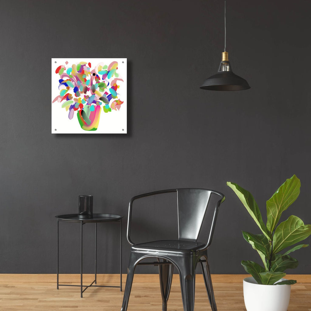 Mood Flowers by Cesare Bellassai - 24x24 acrylic wall art in a room