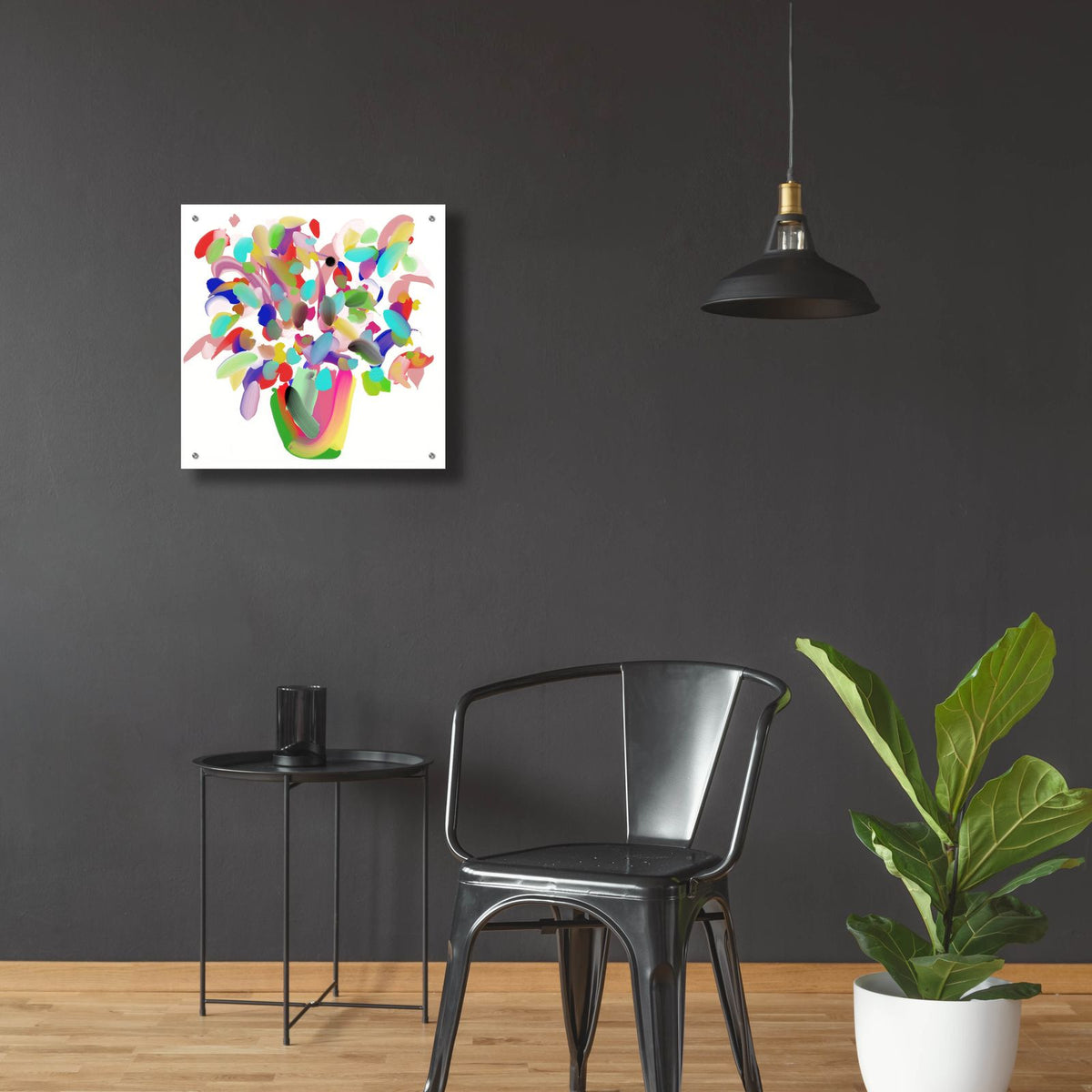Mood Flowers by Cesare Bellassai - 24x24 acrylic wall art in a room