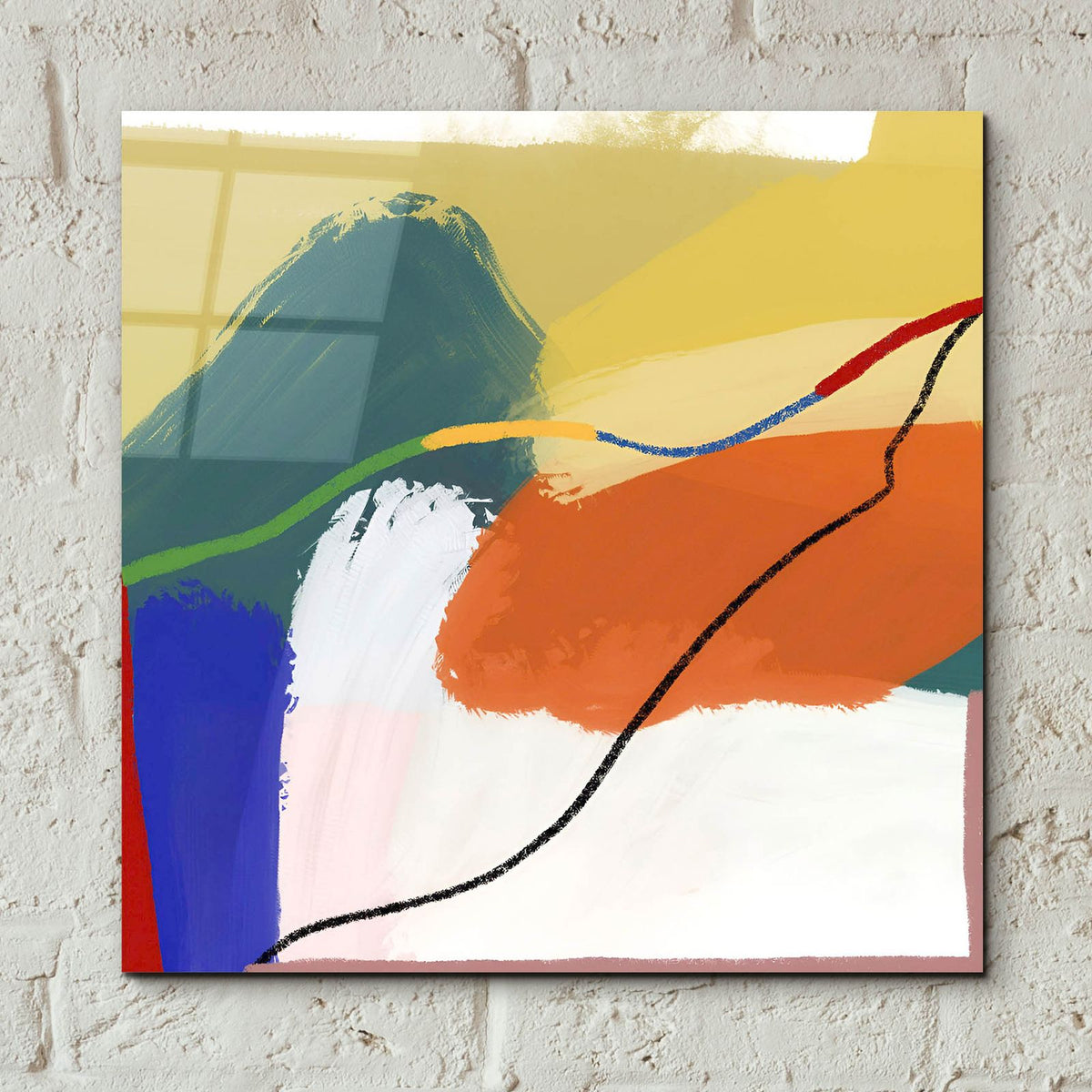 A Sunday In The Mountain by Cesare Bellassai - 12x12 acrylic wall art in a room