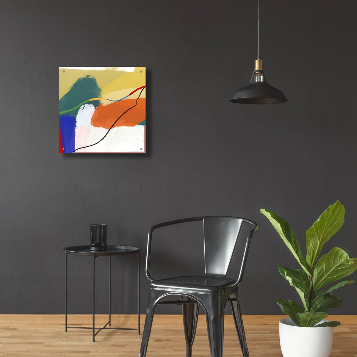 A Sunday In The Mountain by Cesare Bellassai - 24x24 acrylic wall art in a room