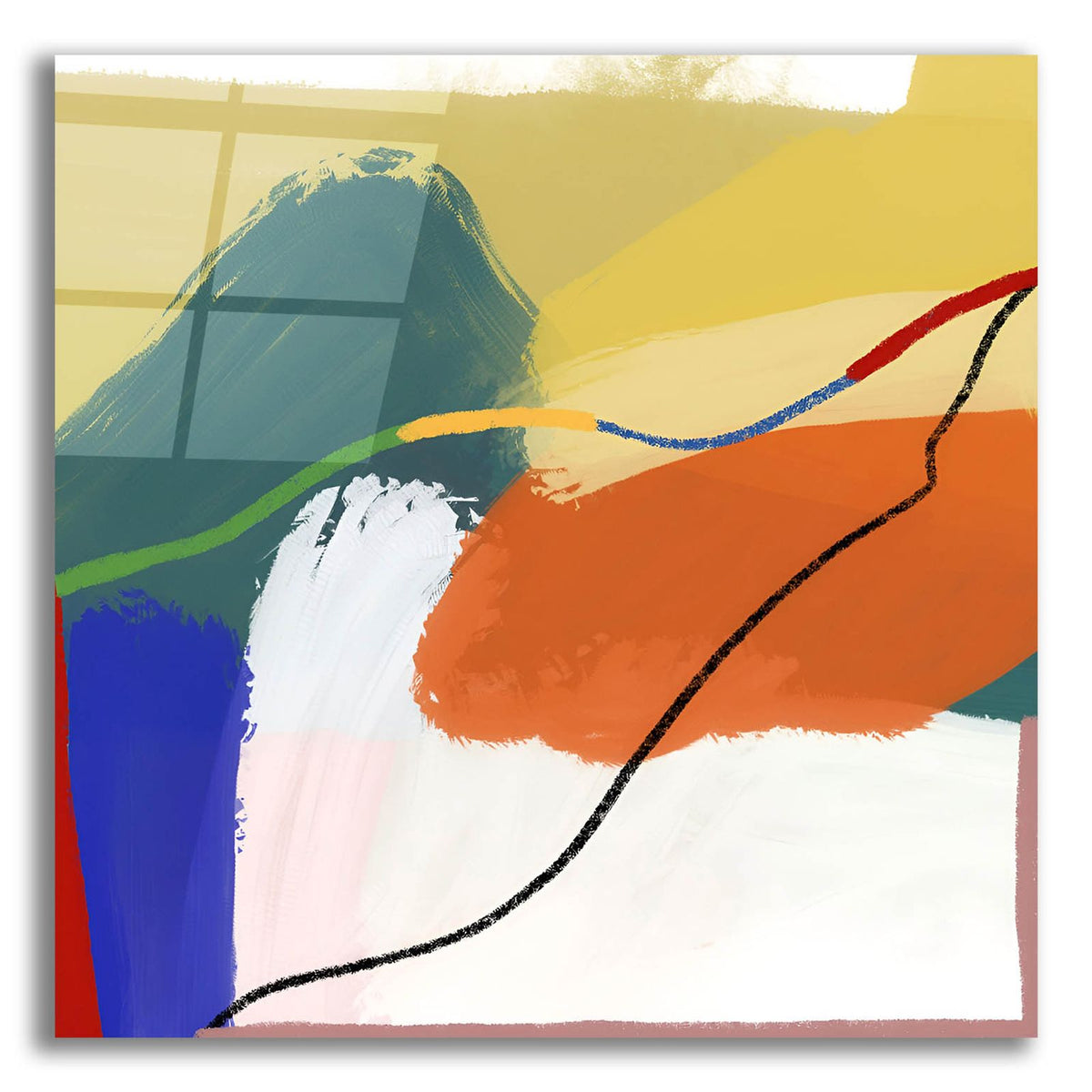 A Sunday In The Mountain by Cesare Bellassai acrylic glass wall art