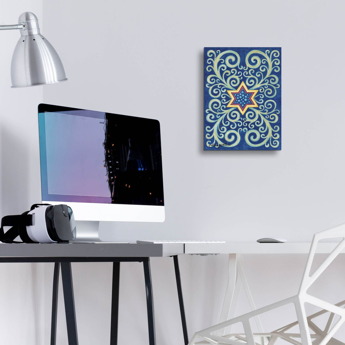 Stars With Curls by Andrea Strongwater - 12x16 acrylic wall art in a room
