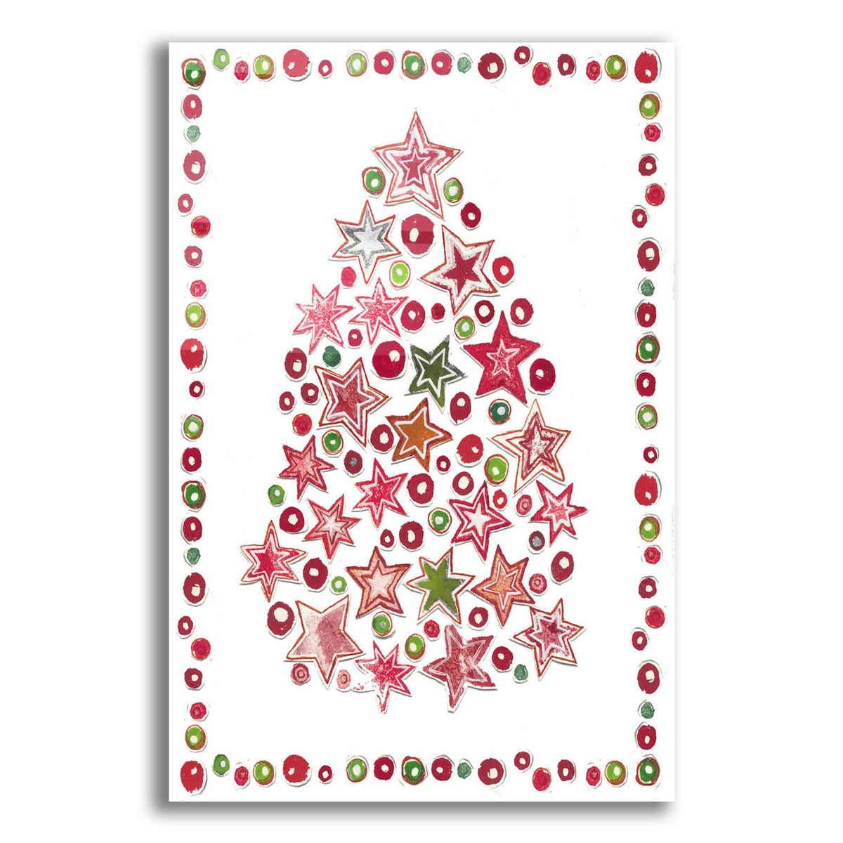 Stamped Stars Christmas Tree by Andrea Strongwater acrylic glass wall art