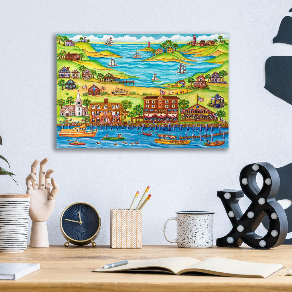 Maine Coast July 4th by Andrea Strongwater - 16x12 acrylic wall art in a room