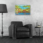 Maine Coast July 4th by Andrea Strongwater - 24x16 acrylic wall art in a room