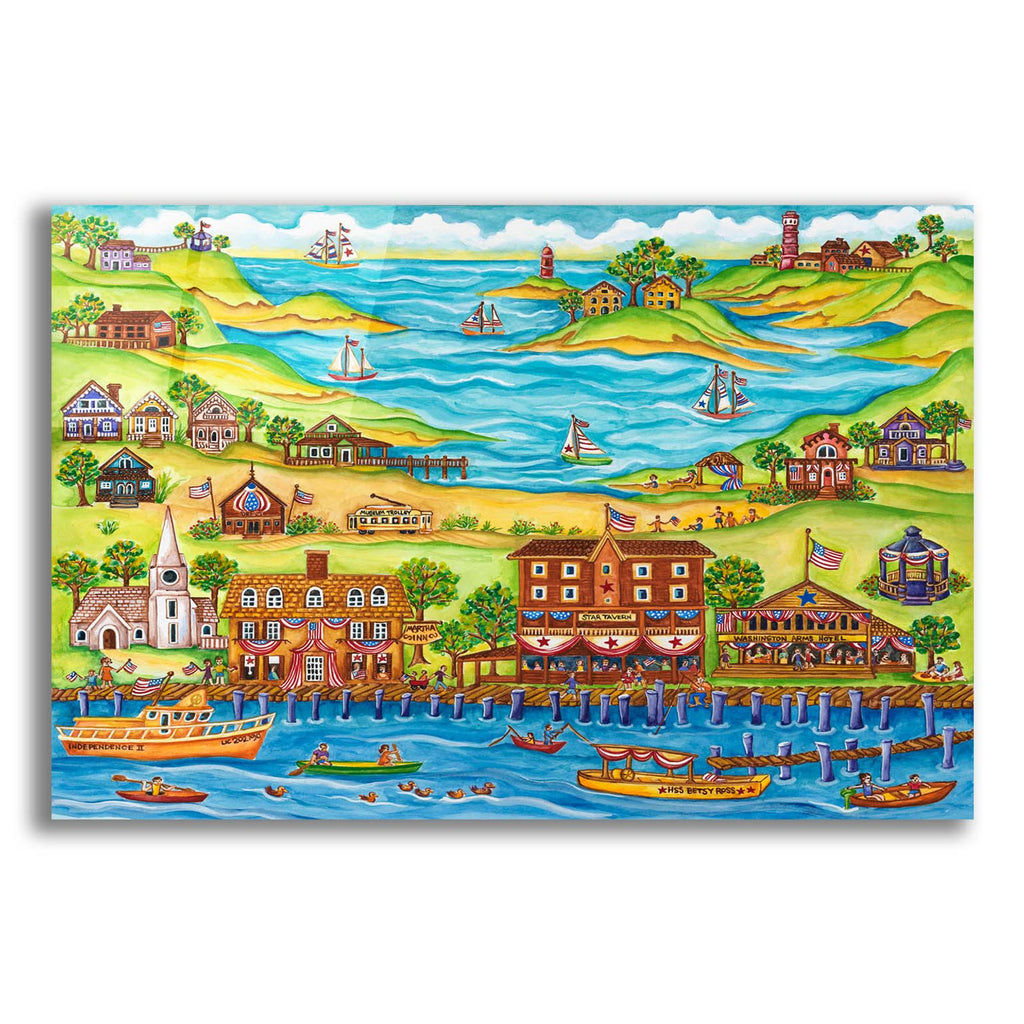 Maine Coast July 4th by Andrea Strongwater acrylic glass wall art