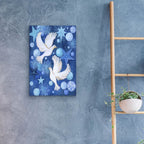 Christmas Doves by Andrea Strongwater - 16x24 acrylic wall art in a room