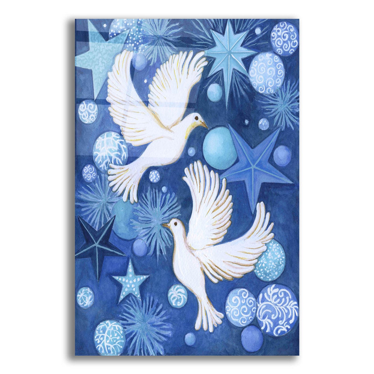 Christmas Doves by Andrea Strongwater acrylic glass wall art