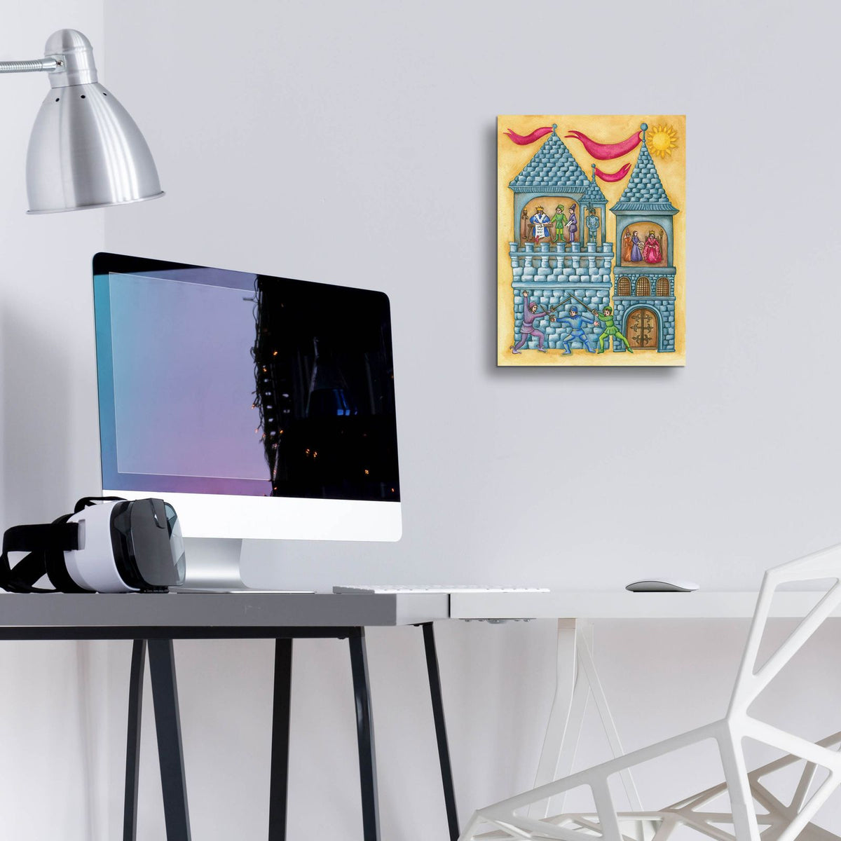 The Castle by Andrea Strongwater - 12x16 acrylic wall art in a room