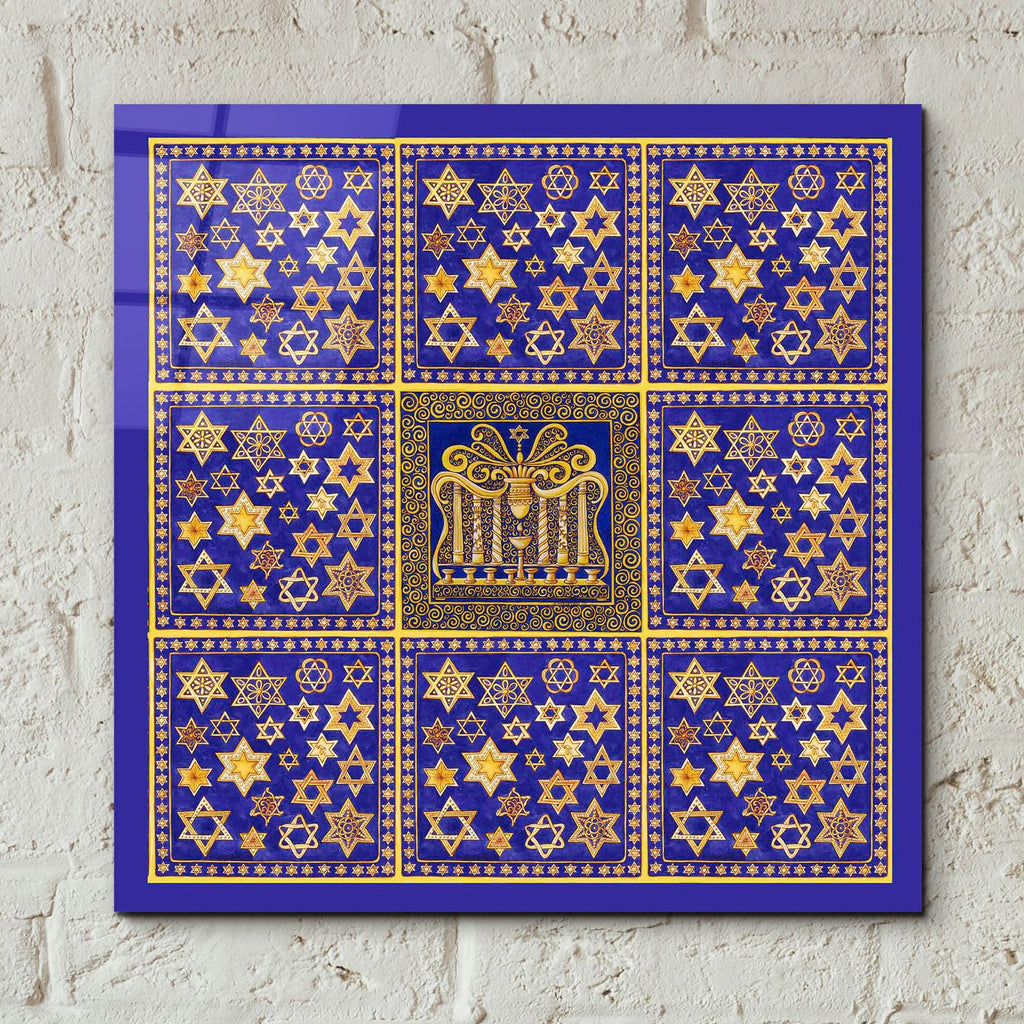 Hanukah Wrap by Andrea Strongwater - 12x12 acrylic wall art in a room