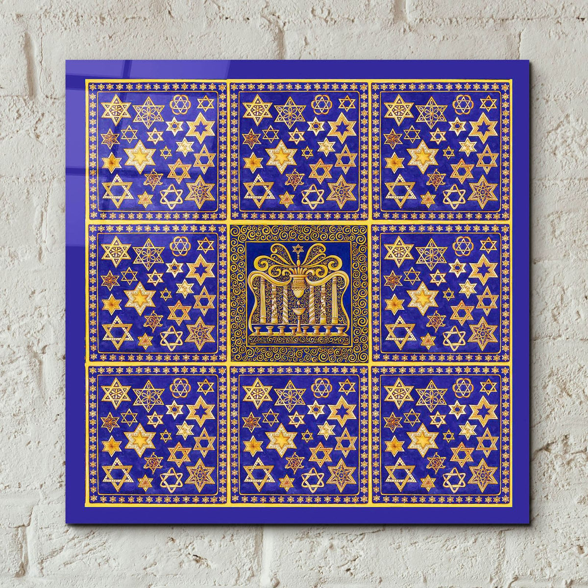 Hanukah Wrap by Andrea Strongwater - 12x12 acrylic wall art in a room