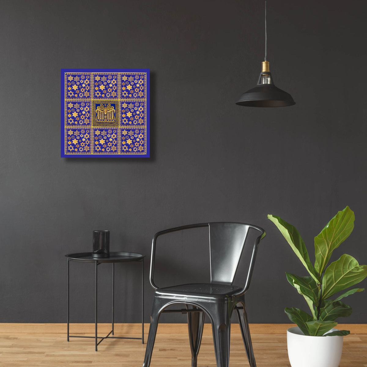 Hanukah Wrap by Andrea Strongwater - 24x24 acrylic wall art in a room
