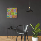 Hanukah Menorah Wrap Asym by Andrea Strongwater - 24x24 acrylic wall art in a room