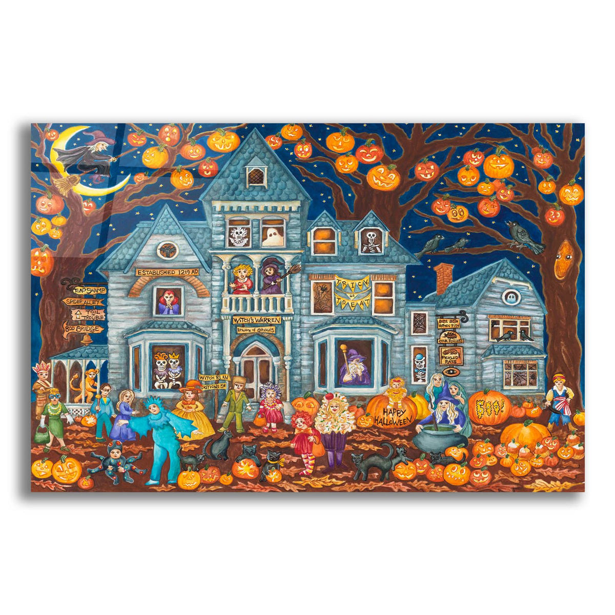 Haunted House Costume Parade by Andrea Strongwater acrylic glass wall art