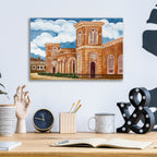 Synagogue Wiznitz Exterior by Andrea Strongwater - 16x12 acrylic wall art in a room