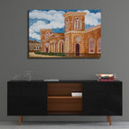 Synagogue Wiznitz Exterior by Andrea Strongwater - 36x24 acrylic wall art in a room