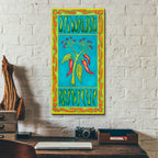 Pepper With Pepper Boarder by Andrea Strongwater - 12x24 acrylic wall art in a room