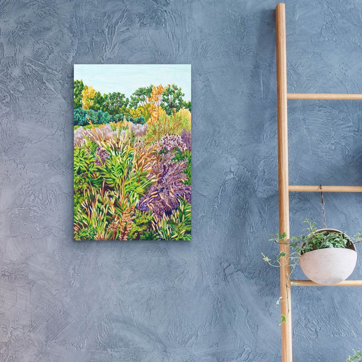 Ny Littletree Goldenrod by Andrea Strongwater - 16x24 acrylic wall art in a room