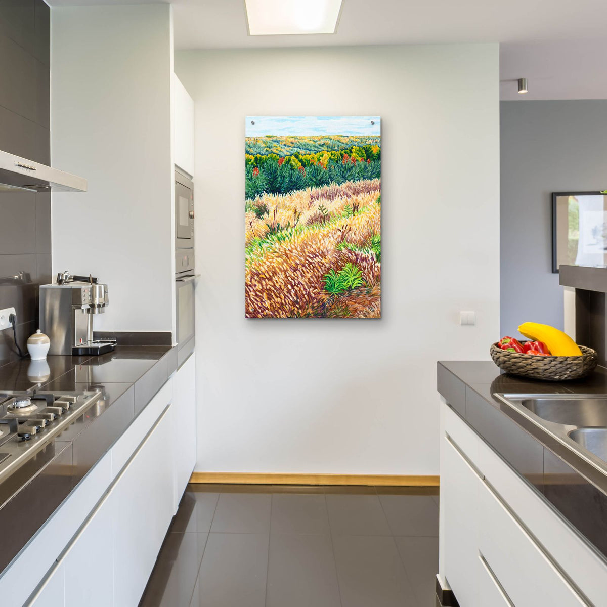 Ny Autumn Grasses Littletree by Andrea Strongwater - 24x36 acrylic wall art in a room