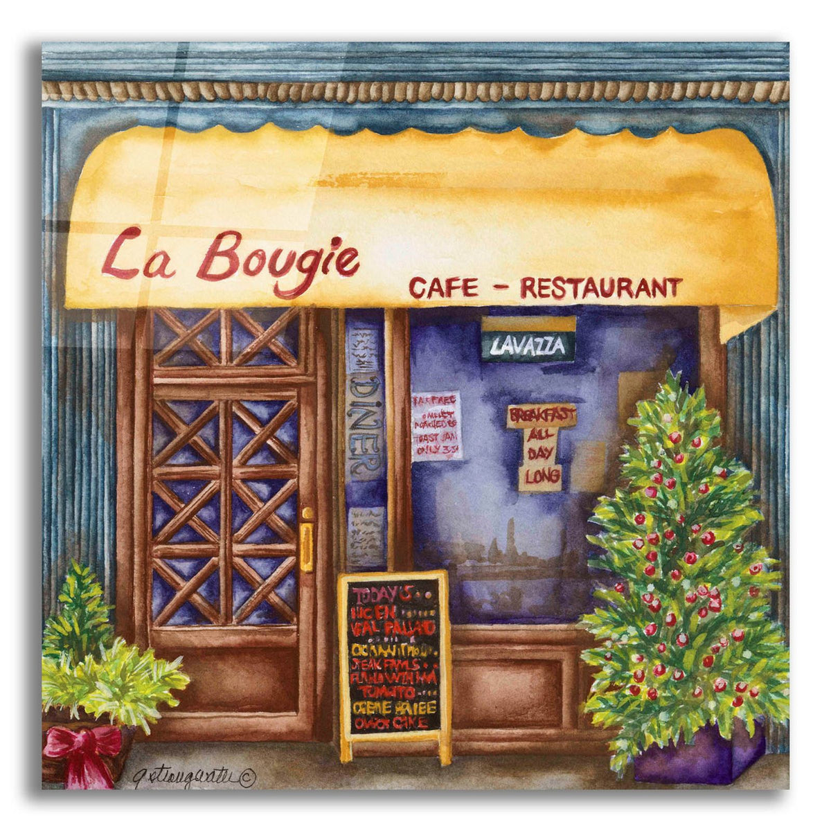 Cafes La Bougie by Andrea Strongwater acrylic glass wall art