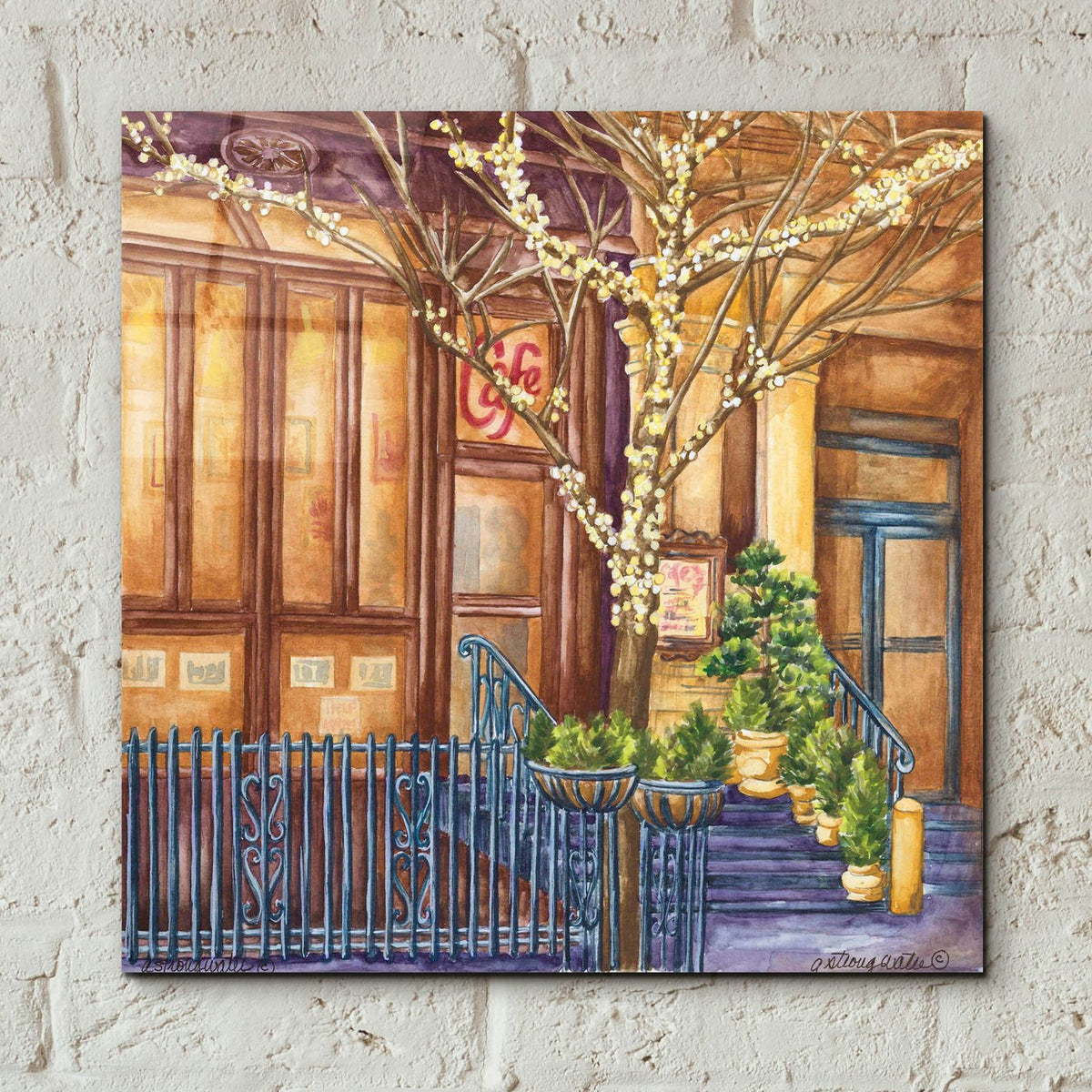 Cafe Lalo by Andrea Strongwater - 12x12 acrylic wall art in a room