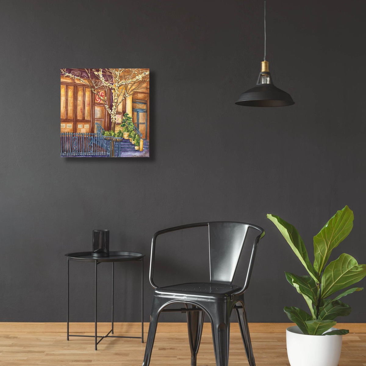 Cafe Lalo by Andrea Strongwater - 24x24 acrylic wall art in a room