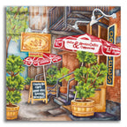 Cafe Cupping Room Ext Summer by Andrea Strongwater acrylic glass wall art