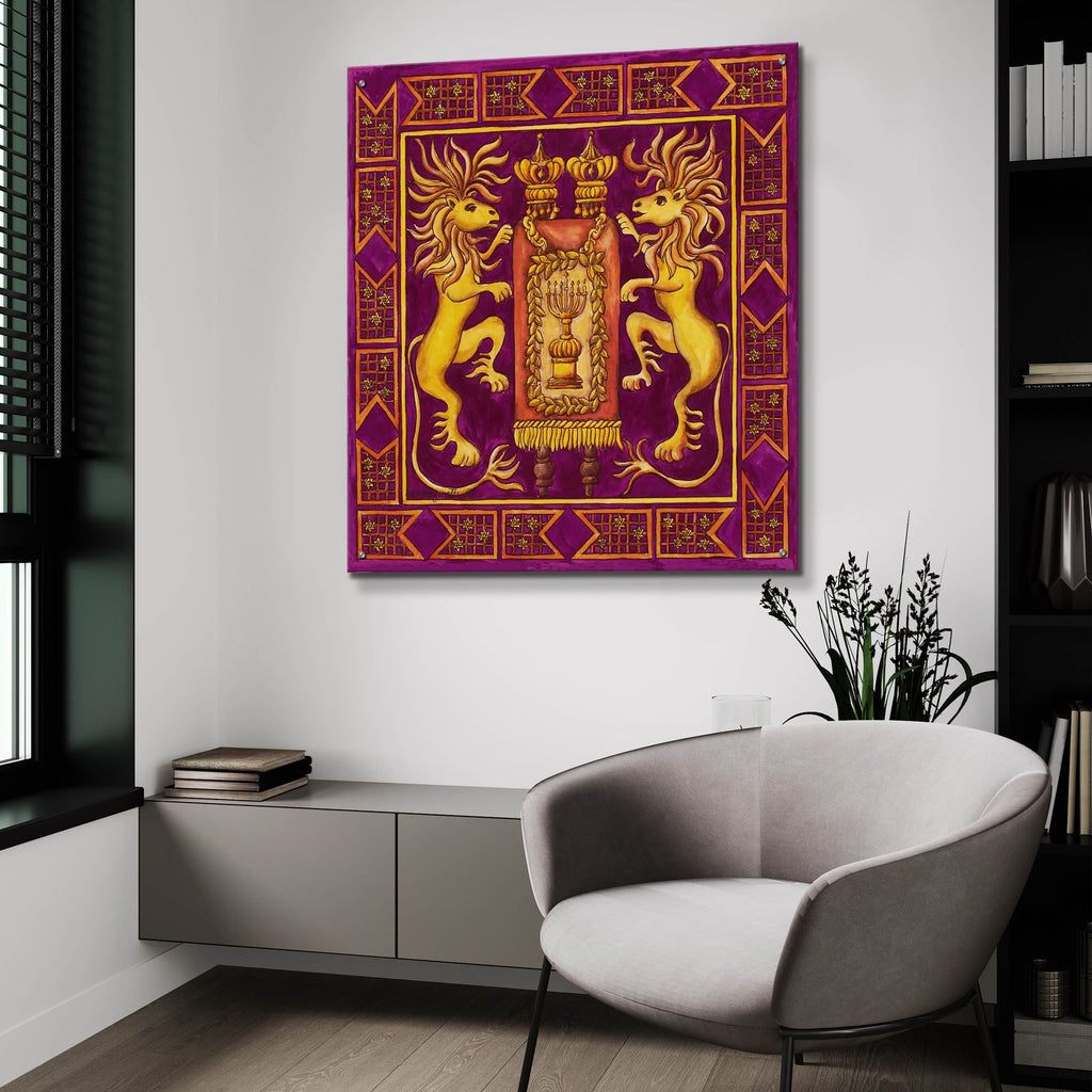 Jewish Year Torah by Andrea Strongwater - 36x36 acrylic wall art in a room