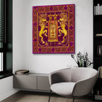 Jewish Year Torah by Andrea Strongwater - 36x36 acrylic wall art in a room