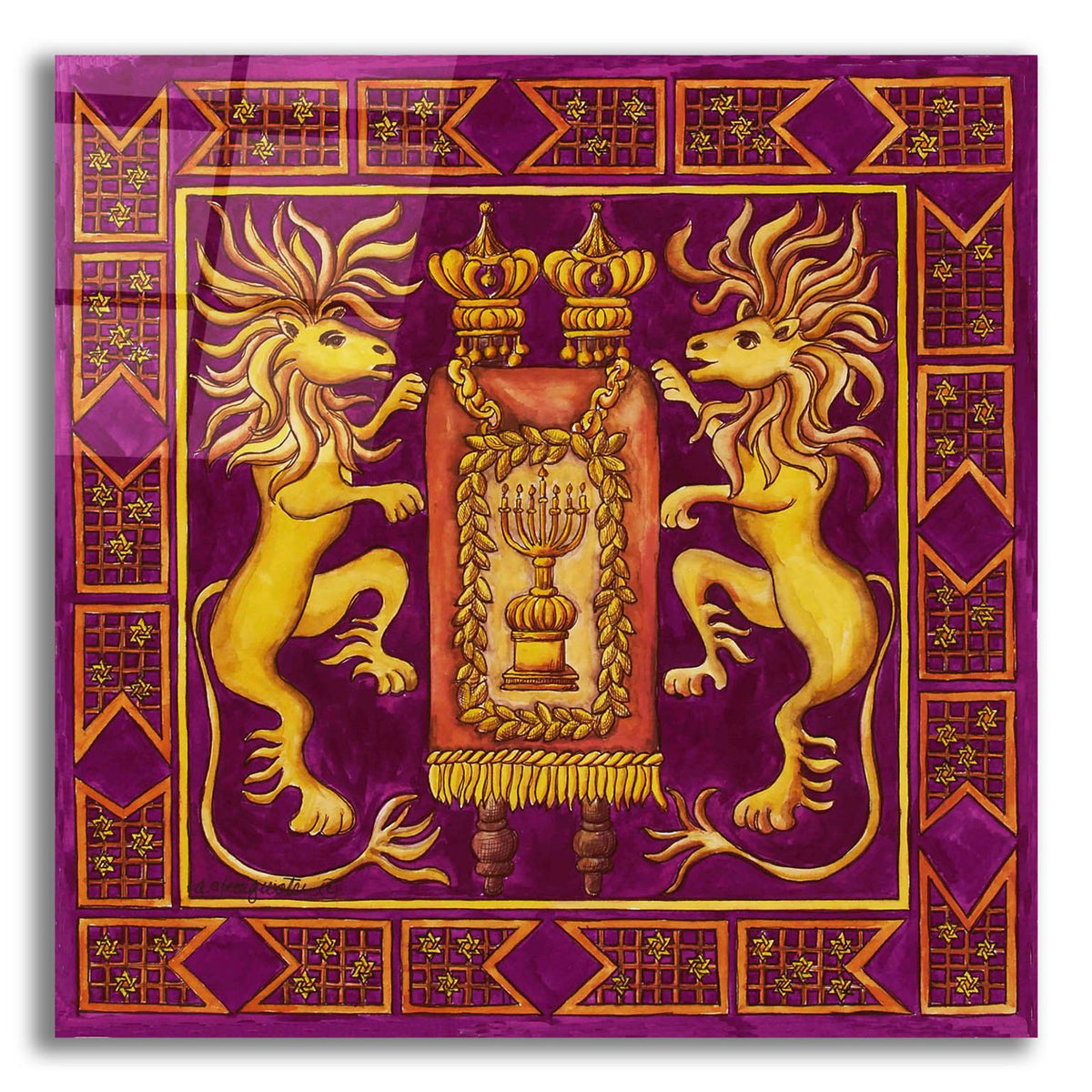 Jewish Year Torah by Andrea Strongwater acrylic glass wall art