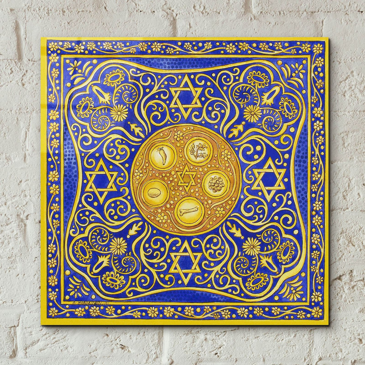 Jewish Year Passover by Andrea Strongwater - 12x12 acrylic wall art in a room