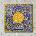 Jewish Year Hanukah Menorah by Andrea Strongwater - 12x12 acrylic wall art in a room