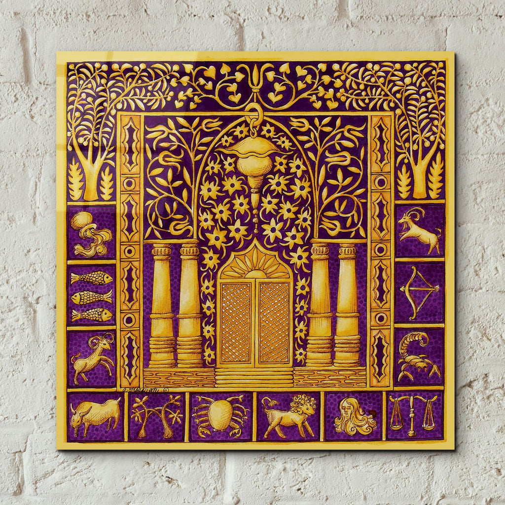Jewish Year Ark Synagogue by Andrea Strongwater - 12x12 acrylic wall art in a room