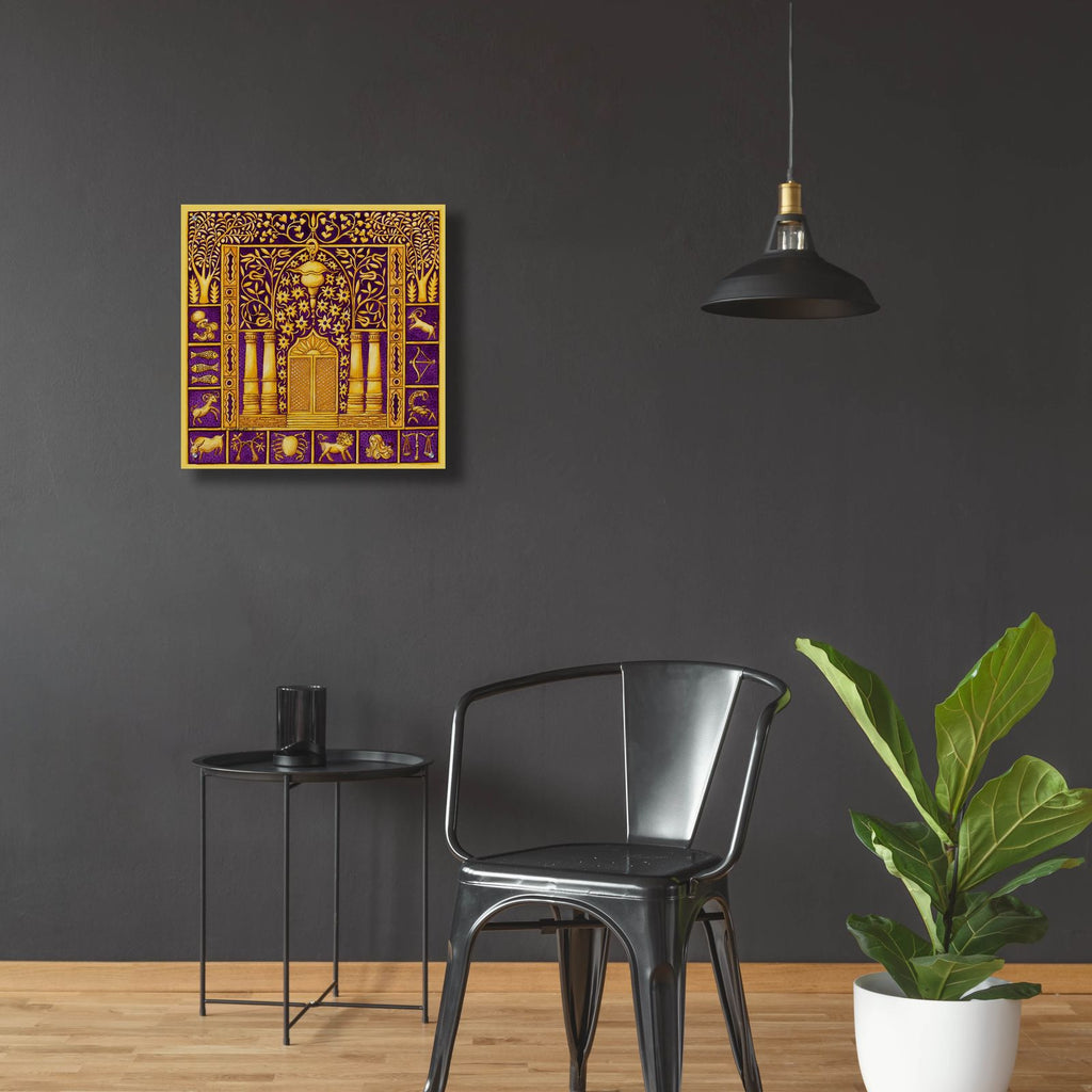 Jewish Year Ark Synagogue by Andrea Strongwater - 24x24 acrylic wall art in a room