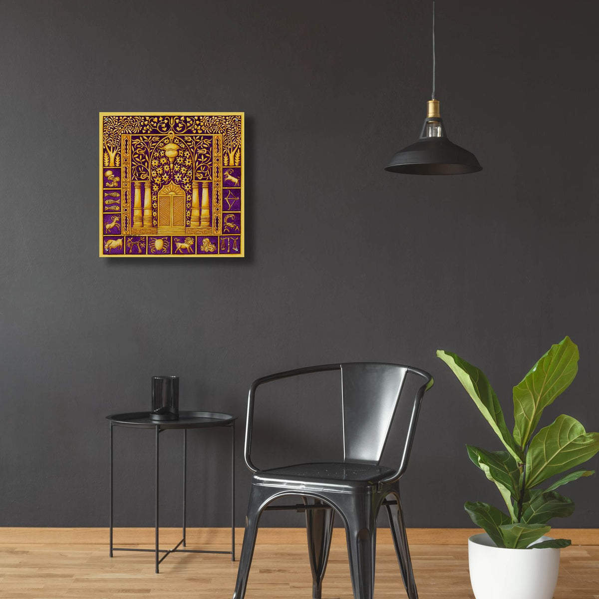 Jewish Year Ark Synagogue by Andrea Strongwater - 24x24 acrylic wall art in a room