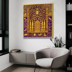 Jewish Year Ark Synagogue by Andrea Strongwater - 36x36 acrylic wall art in a room