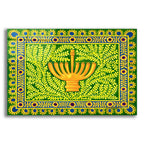 Hanukah Menorah On Green by Andrea Strongwater acrylic glass wall art