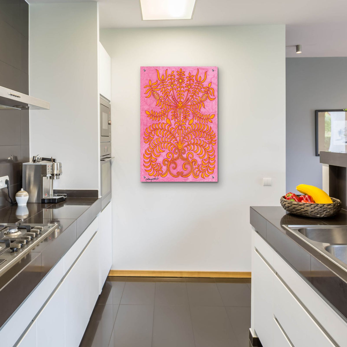 Delhi Tile Stage I by Andrea Strongwater - 24x36 acrylic wall art in a room