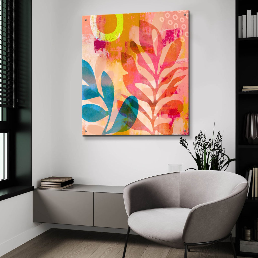 Mid Century Summer Fun 2 by Andrea Haase - 36x36 acrylic wall art in a room